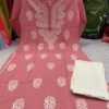 Slub_cotton_rose_kurti_with_rose_pant_in