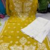 Rayon_gala_buti_kurti_with_chikankari_work