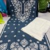 Rayon_gala_buti_kurti_with_chikankari_work
