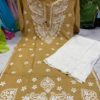 Rayon_gala_buti_kurti_with_chikankari_work