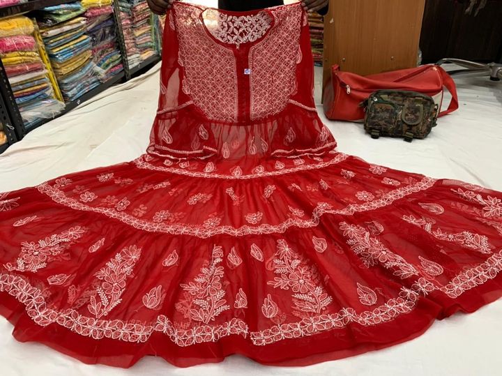 Georgette_layer_gown_with_chikankari_work_in