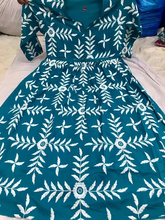 Cotton_all_over_work_gown_with_chikankari_work