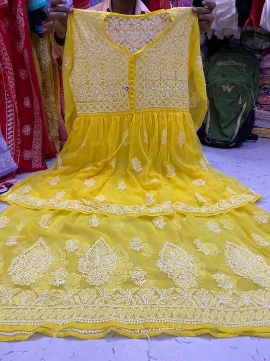 Georgette_layer_gown_with_chikankari_work_in