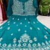 Slub_cotton_gown_with_chikankari_in