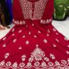 Slub_cotton_gown_with_chikankari_in