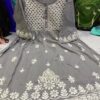 Slub_cotton_gown_with_chikankari_in