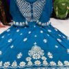 Slub_cotton_gown_with_chikankari_in