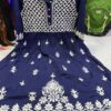 Slub_cotton_gown_with_chikankari_in