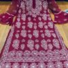 Georgette_bellsleeves_rose_jaal_chikankari_kurti_in