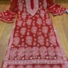Georgette_bellsleeves_rose_jaal_chikankari_kurti_in