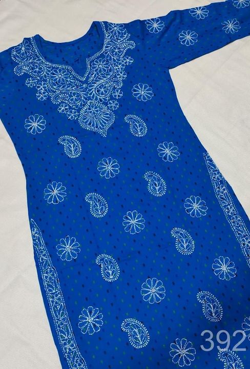 Chanderi_cotton_gala_buti_kurti_with_chikankari_work