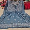Georgette_short_gown_top_with_chikankari
