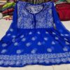 Georgette_short_gown_top_with_chikankari