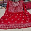Georgette_short_gown_top_with_chikankari