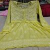 Georgette_short_gown_top_with_chikankari