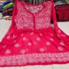 Georgette_short_gown_top_with_chikankari