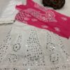 Georgette_Mahi_daman_kurti_with_chikankari_&_mirror_work