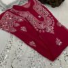 Georgette_Mahi_daman_kurti_with_chikankari_&_mirror_work