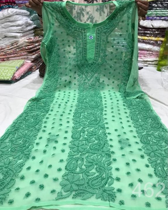 Georgette_panel_keel_kurti_with_chikankari_work