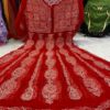 Georgette_rose_yok_anarkali_kurti_with_chikankari_work