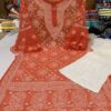 Georgette_bell_sleeves_daman_rose_kurti_with_chikankari