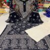 Georgette_bell_sleeves_daman_rose_kurti_with_chikankari