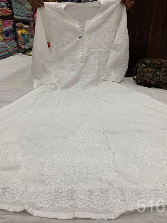 Cotton_a_line_gown_with_chikankari_work