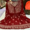 Georgette_short_gown_top_with_chikankari_work