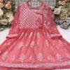 Georgette_short_gown_with_chikankari_work