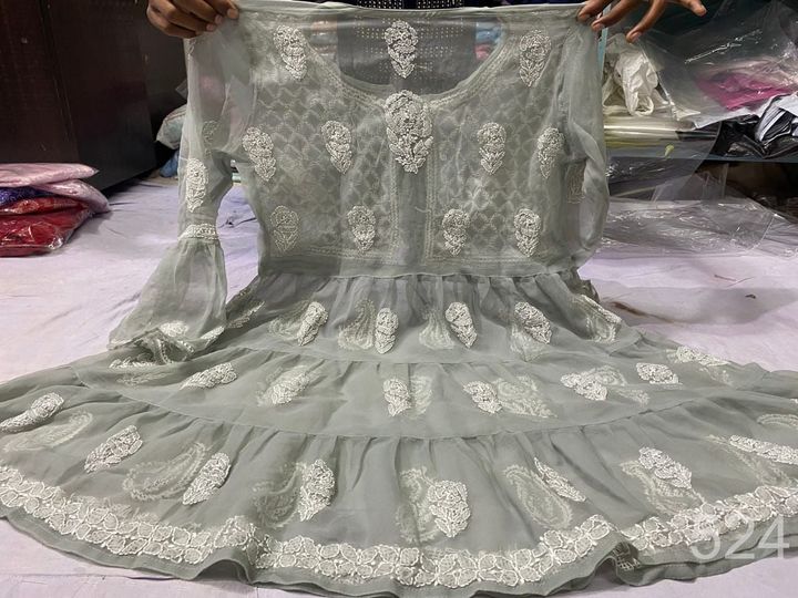 Georgette_layer_short__matka_gown_with_chikankari_work