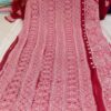 Georgette_front_jaal_side_pearl_kurti__with_chikankari_work