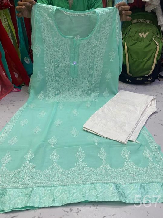 Chanderi_kurti_set_with_chikankari_work