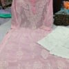 Georgette_rose_work_kurti_with_chikankari_work