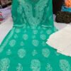 Georgette_rose_work_kurti_with_chikankari_work