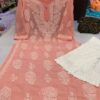 Georgette_rose_work_kurti_with_chikankari_work