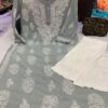 Georgette_rose_work_kurti_with_chikankari_work