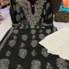 Georgette_rose_work_kurti_with_chikankari_work