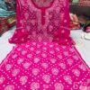 Georgette_bell_sleeves_rose_keel_jaal_kurti_with_chikankari_work