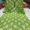 Georgette_bell_sleeves_rose_keel_jaal_kurti_with_chikankari_work