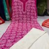 Georgette_rose_jaal_kurti_with_chikankari_work