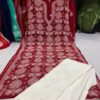 Georgette_rose_jaal_kurti_with_chikankari_work