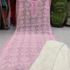 Georgette_rose_jaal_kurti_with_chikankari_work