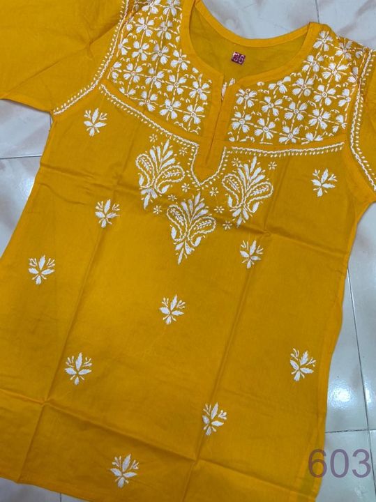 Pure_cotton_short_top_with_chikankari_work