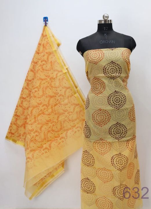 Printed Kota Doria Dress Material at Rs.350/Piece in kota offer by Sree  Creations Collections