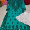 Georgette_gala_buti_kurti_with_mirror_and_chikankari_work