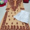 Georgette_gala_buti_kurti_with_mirror_and_chikankari_work