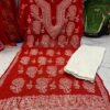 Georgette_rose_kurti_set_with_chikankari_work