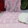 Georgette_rose_kurti_set_with_chikankari_work