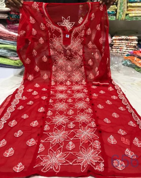 Georgette_center_panel_kurti__with_chikankari_work