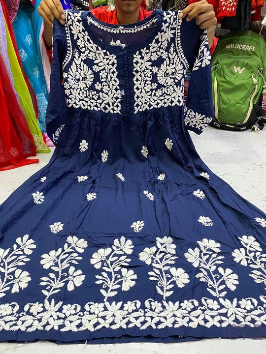 Modal_cotton_gown__with_chikankari_work